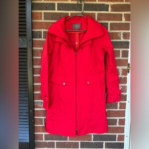Women's Cole Hann Red rain coat light jacket small lightweight windbreaker sz S